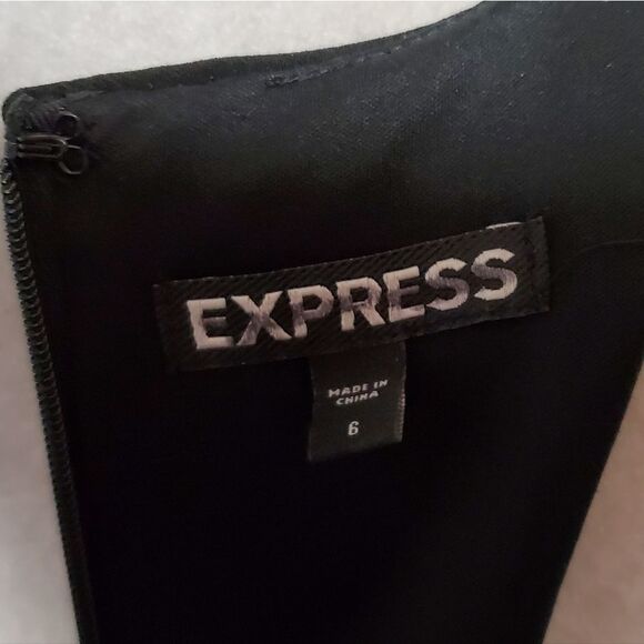 VINTAGE Express Black Beaded Crystal Racerback Sheath Cocktail Dress Statement - Picture 14 of 15